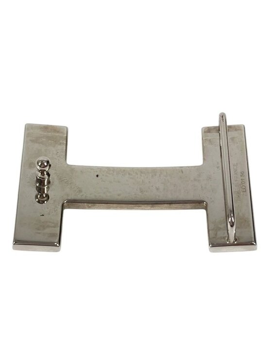 Hermes Buckle Belt Logo Only Metal Silver main image 7